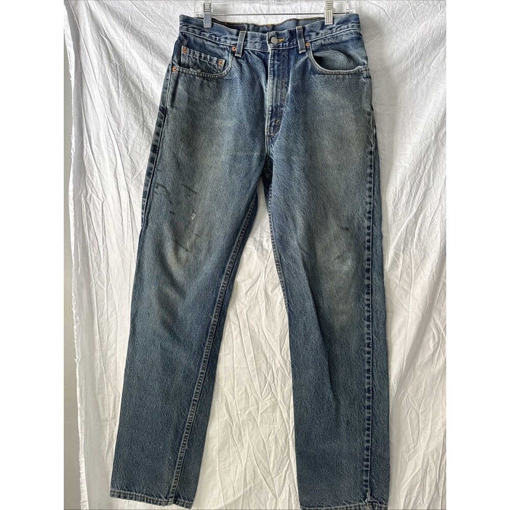 Levi Men's 505 Reg Fit Straight Leg 33x34 Blue Jeans
